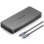 Vention Docking Station USB-C TPWH0 11 en 1, 2xHDMI 4K 60Hz, DisplayPort, 3xUSB 10Gbps, 2xUSB-C, PD 100W, RJ45, Lector Tarjetas, Compatible Apple M1/M2, Gris